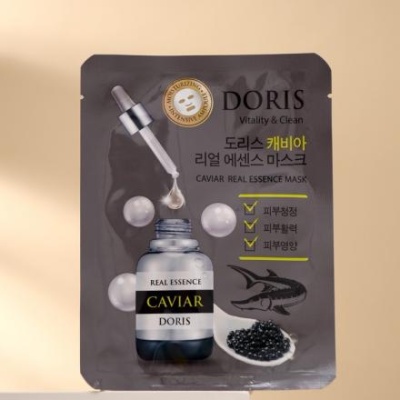 Маска "DORIS" "CAVIAR REAL ESSENCE MASK" для лица, тканевая, 25 мл