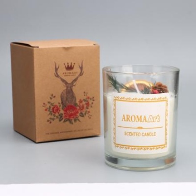 Свеча ароматическая "Aroma Art", страстная самба, круглая, 8х10,5 см