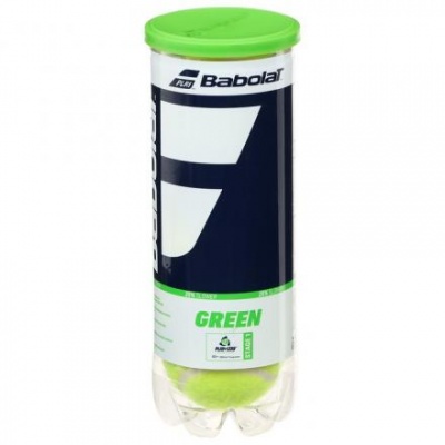 Мяч теннисный детский BABOLAT Green, 3 шт., войлок, шерсть, резина