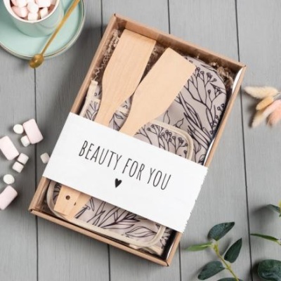 Набор подарочный Доляна Beauty for you: варежка 20х28 см, прихватка 17х17 см, 2 лопатки