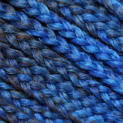Афрокосы, 60 см, 18 прядей (CE), цвет чёрный/синий/голубой(#FR-34)