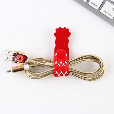 Набор держатель для провода+кабель micro USB «Чудес в Новом году», 1А, 1м