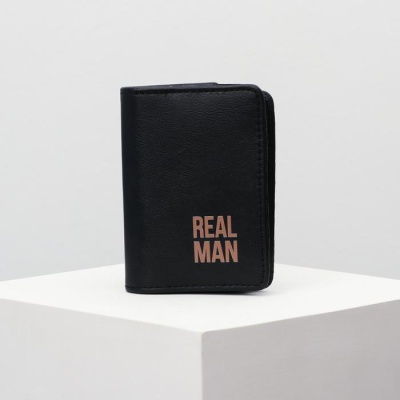 Кошелёк Real man, искусственная кожа, 11х8.2х2.5 см