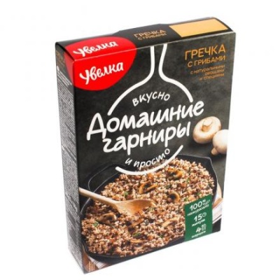 Гарнир УВЕЛКА Гречка с грибами 300г (150г*2)