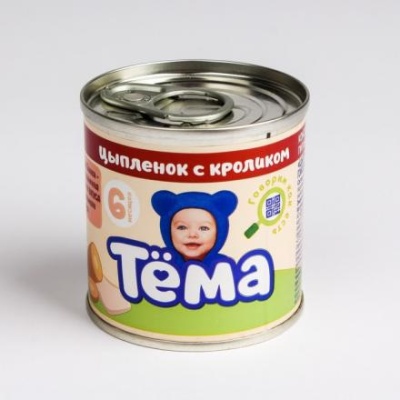 Пюре ТЕМА цыпленок/кролик 90г