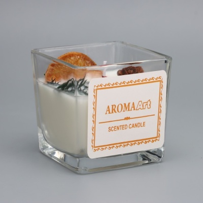 Свеча ароматическая "Aroma Art", страстная самба, квадратная, 8х10,5 см