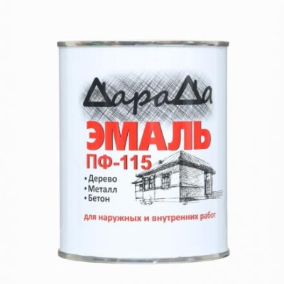 Эмаль (Дарада) ПФ-115 (ГОСТ) серая 0,8 кг