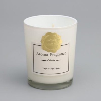 Свеча ароматическая "Aroma Candle",белый чай, белая, 5,5х6,5 см