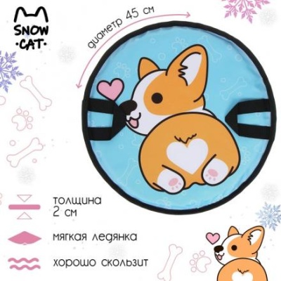 Ледянка «Корги» 45 х 45 см, толщина 2 см, цвета микс