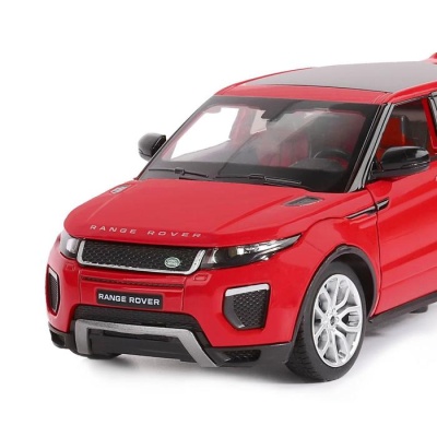 Машина металлическая Land Rover. Range Rover Evoque 1:24, открываются двери, капот, световые и звуковые эффекты, цвет красный