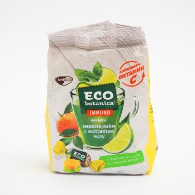 КОНФЕТЫ ECO BOTANIKA имунно мелисса, лайм, экстракт юдзу 150 г