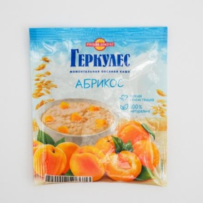 Каша б/п РУССКИЙ ПРОДУКТ овсяная Геркулес с абрикосами 35г