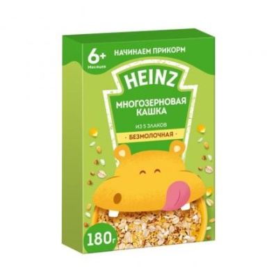 Каша безмолочная многозерновая HEINZ 5 злаков 180г