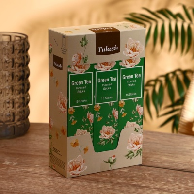 Благовония "Tulasi" 15 аромапалочек Green tea