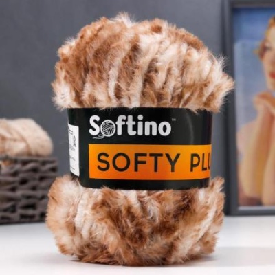 Пряжа фантазийная 100% микрофибра "Softy plush" 100 гр 65 м горное эхо