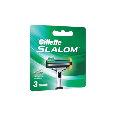 Cменные кассеты Gillette Slalom с увлажняющей полоской, 3 шт.