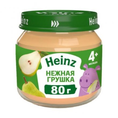 Пюре фруктовое HEINZ нежная грушка 80г ст/б