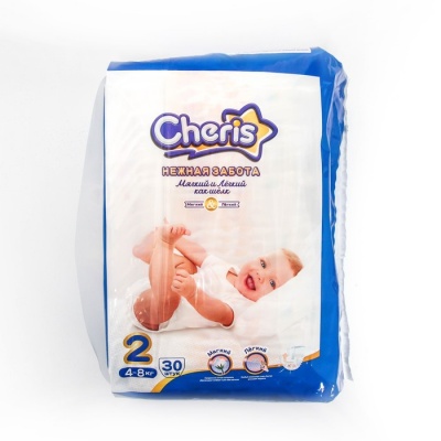 Детские подгузники Cheris 30 шт. размер S (4-8кг)