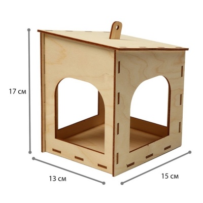 Кормушка для птиц «Домик малый», 13 × 15 × 17 см