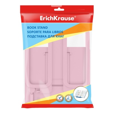 Подставка для книг ErichKrause Base, Pastel, пластик, розовая