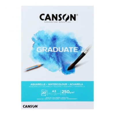 Альбом для акварели CANSON Graduate, A3, 20 листов, склейка, 250 г/м2