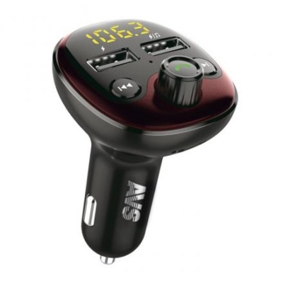 FM-трансмиттер AVS F-1021 LED-дисплей/2 x USB/MicroSD/Bluetooth/Hands-free