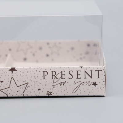 Коробка для для муссовых пирожных «Present for you», 17.8 х 17.8 х 6.5 см