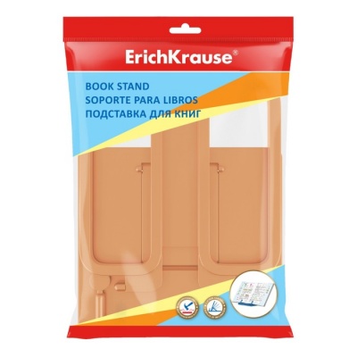 Подставка для книг ErichKrause Base, Neon Solid, пластик, оранжевая