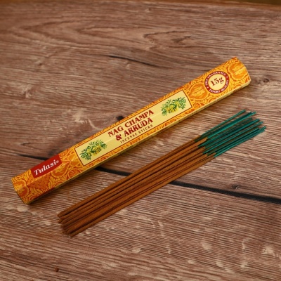 Благовония NAG CHAMPA "Tulasi" 15 аромапалочек Arruda