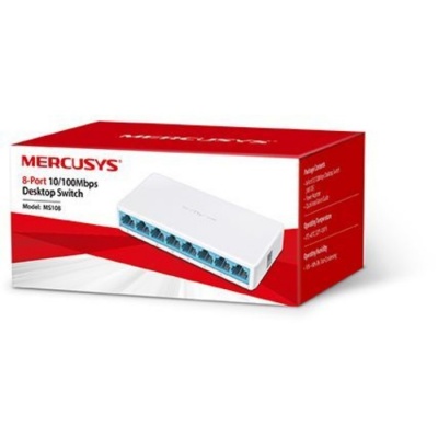 Коммутатор Mercusys MS108, неуправляемый, 8x10/100BASE-TХ